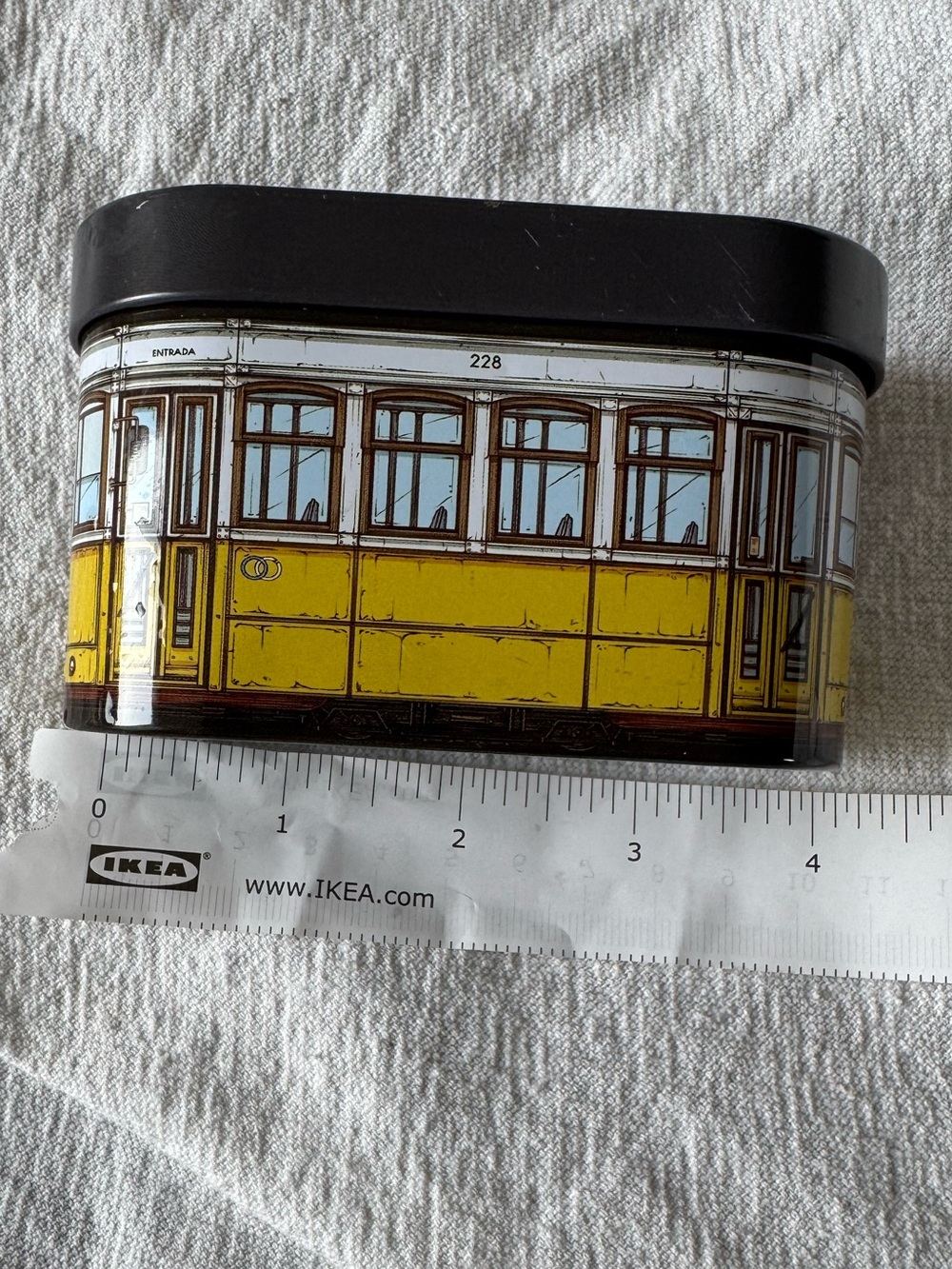 Portugal Decorative Yellow Tram Tin Storage Tin